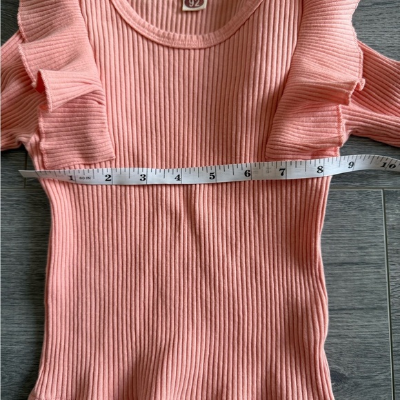 Pink and White Ruffle Tops with Brown Plaid Skirt Size 2T - Picture 8 of 12